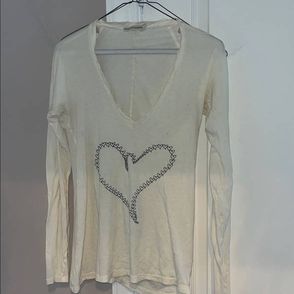 CITIZENS OF HUMANITY  heart Long Sleeve Top size medium - Picture 1 of 3